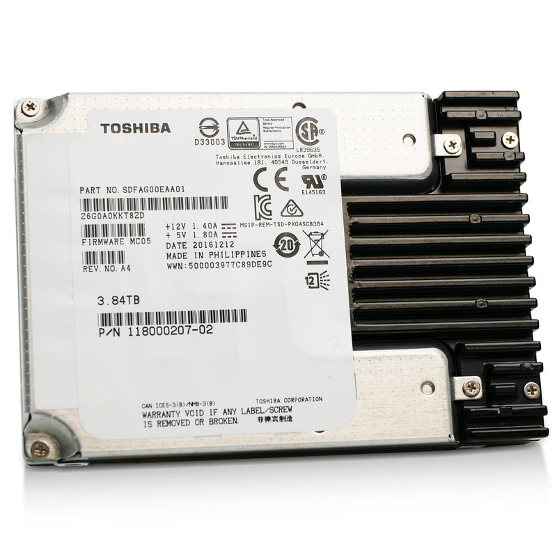 Toshiba Enterprise PX04SRB384 3.84TB 1 DWPD SAS 12Gb/s MLC 2.5in Solid State Drive (PX04SRB384) thumbnail