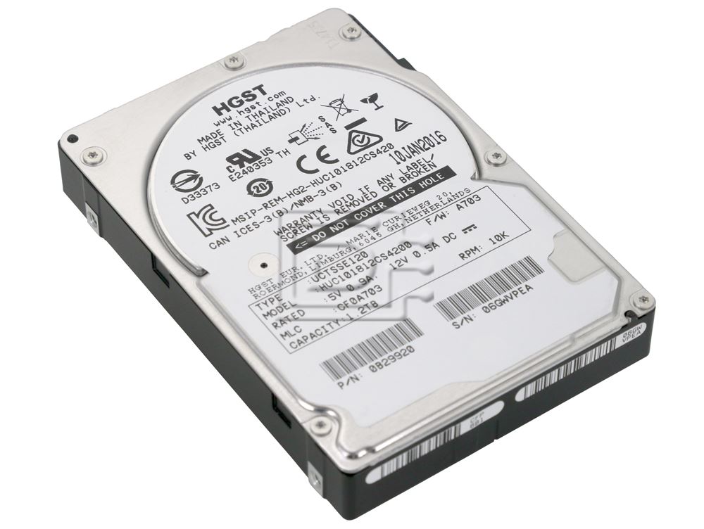 Western Digital HGST Ultrastar C10K1800 HUC101845CS4205 0B31312 450GB 10K RPM SAS 12Gb/s 4Kn 128MB 2.5 TCG-FIPS Hard Drive (HUC101845CS4205_0B31312) thumbnail