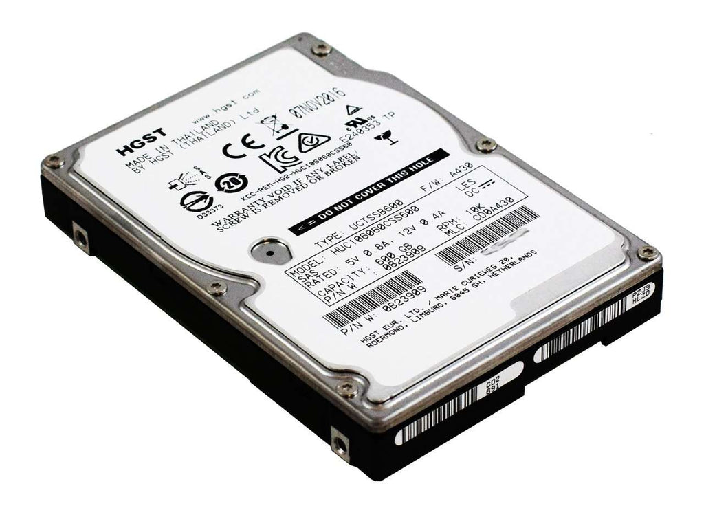 Western Digital HGST Ultrastar C10K600 HUC106060CSS600 0B23909 600GB 10K RPM SAS 6Gb/s 64MB 2.5 Hard Drive (HUC106060CSS600_0B23909) thumbnail