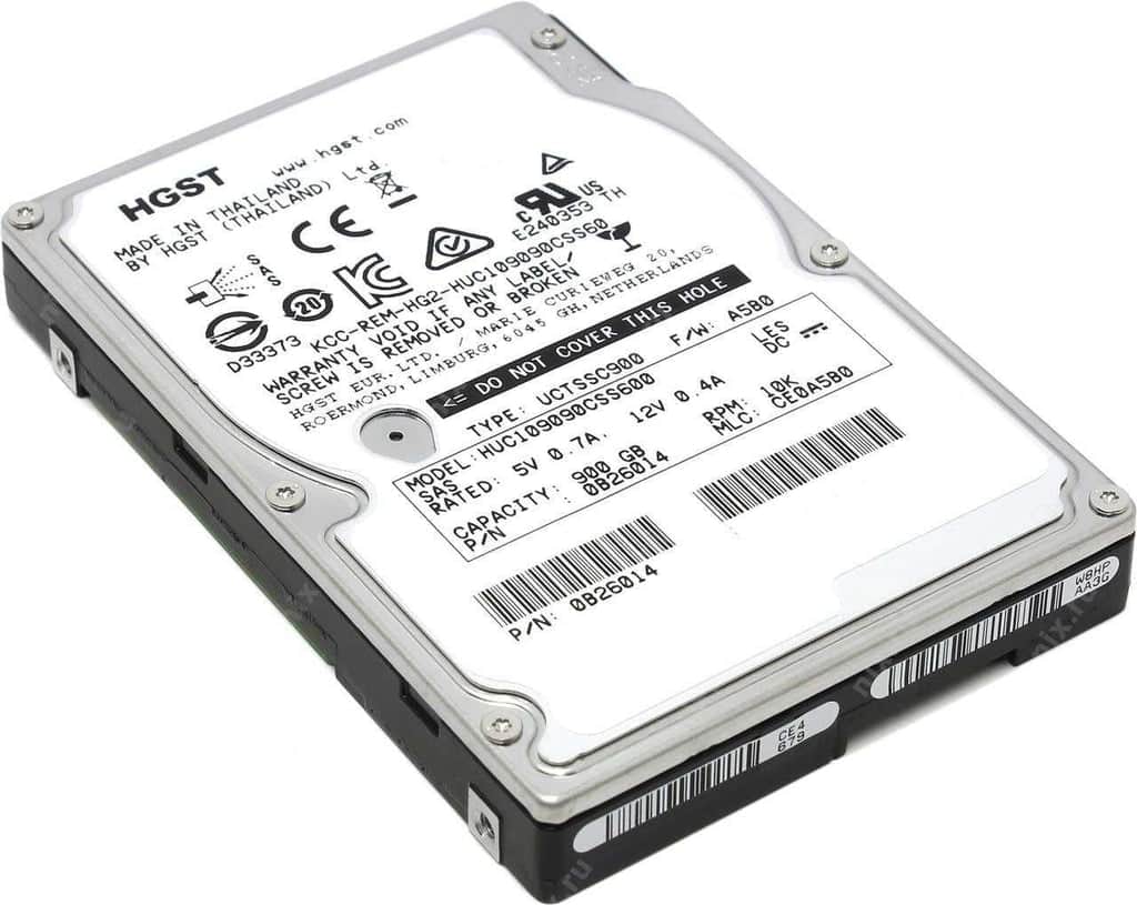 Western Digital HGST Ultrastar C10K900 HUC109090CSS600 0B26014 900GB 10K RPM SAS 6Gb/s 64MB 2.5 Hard Drive (HUC109090CSS600_0B26014) thumbnail