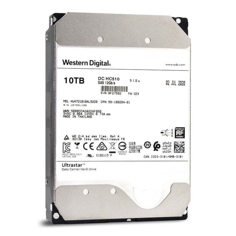 Western Digital DC HC510 HUH721010AL52C0 0F27582 10TB 7.2K RPM SAS 12Gb/s 512e 3.5in Hard Drive (HUH721010AL52C0) thumbnail