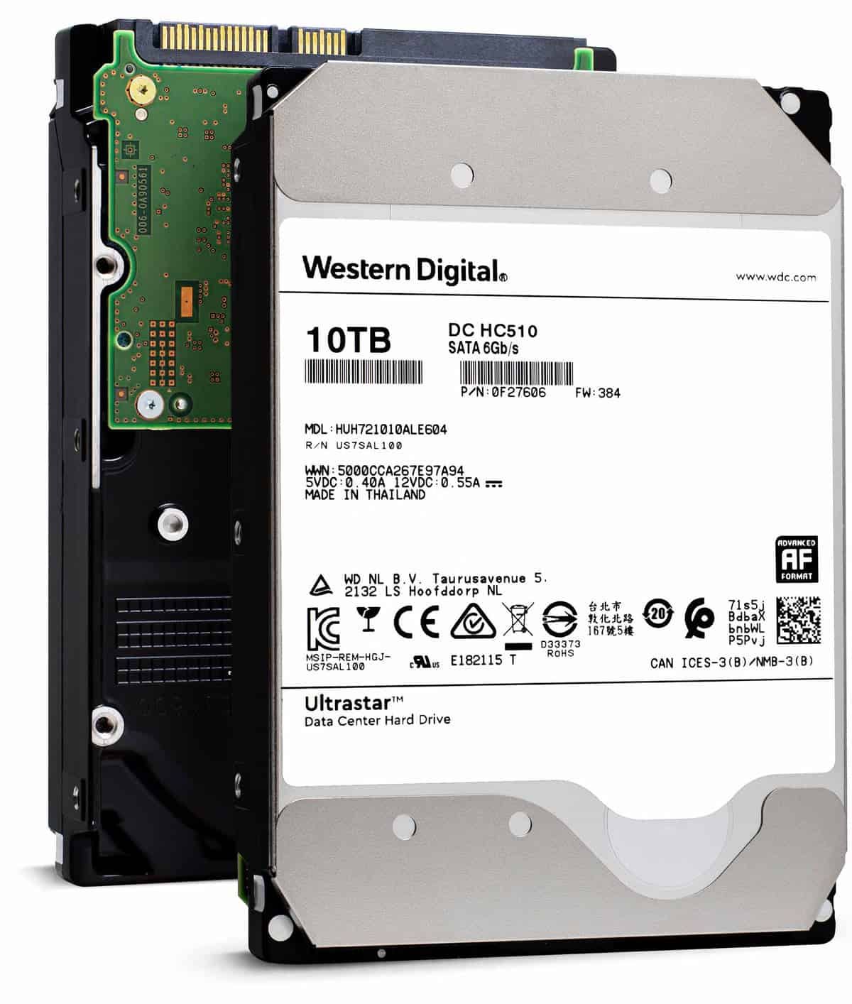 Western Digital HGST Ultrastar He10 HUH721010ALE604 0F27473 10TB 7.2K RPM SATA 6Gb/s 512e 256MB 3.5 SE Power Disable Pin Hard Dr (HUH721010ALE604-0F27473_PWR) thumbnail