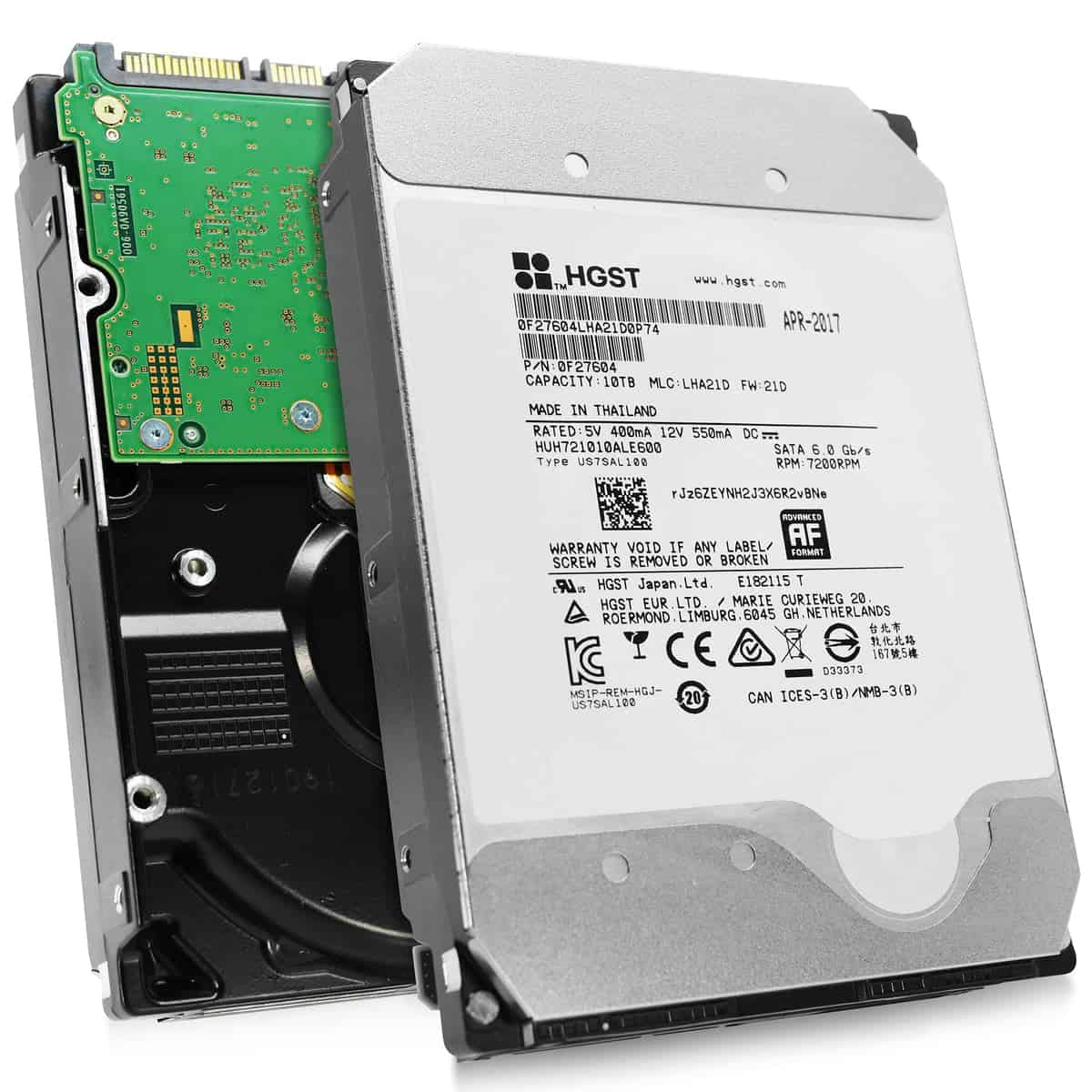 Western Digital HGST Ultrastar He10 HUH721010ALN604 0F27504 10TB 7.2K RPM SATA 6Gb/s 4Kn 256MB 3.5 SE Power Disable Pin Hard Dri (HUH721010ALN604-0F27504_PWR) thumbnail