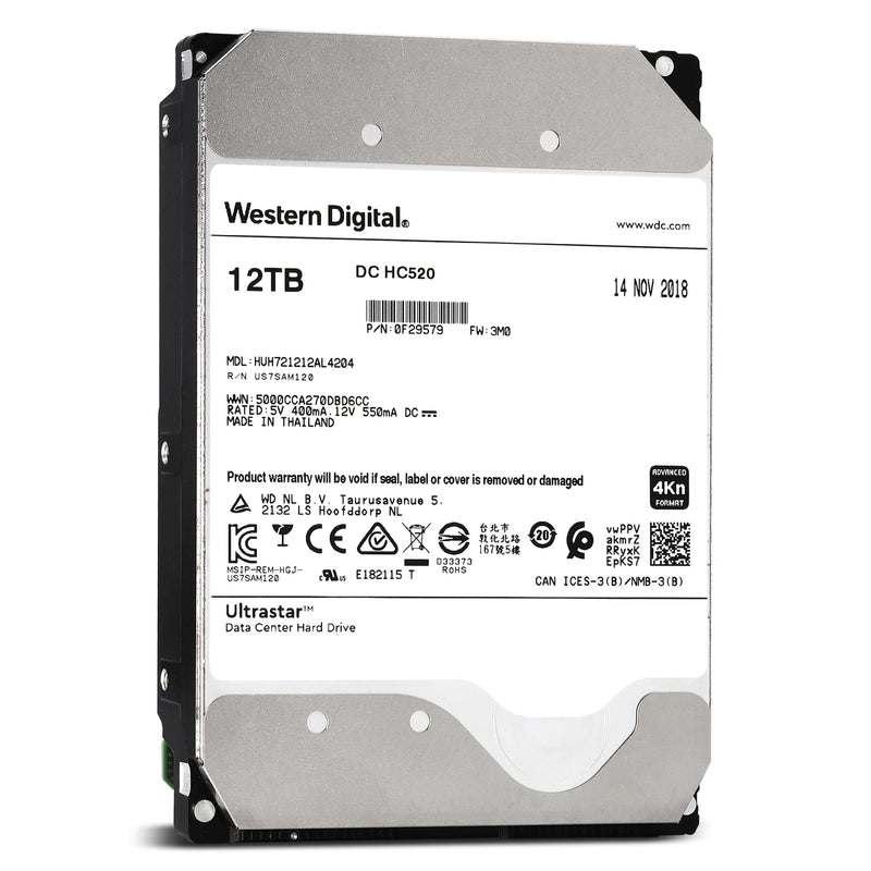 Western Digital WD Ultrastar DC HC520 HUH721212AL4204 0F29579 12TB 7.2K RPM Single Port SAS 12Gb/s 4Kn 3.5in Hard Drive (HUH721212AL4204-0F29579_NB) thumbnail
