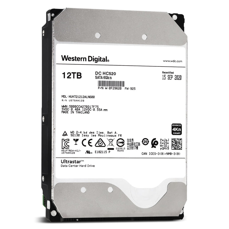 Western Digital HGST Ultrastar He12 HUH721212ALN600 0F29620 12TB 7.2K RPM SATA 6Gb/s 4Kn 256MB 3.5 ISE Power Disable Pin Hard Dr (HUH721212ALN600-0F29620_PWR) thumbnail