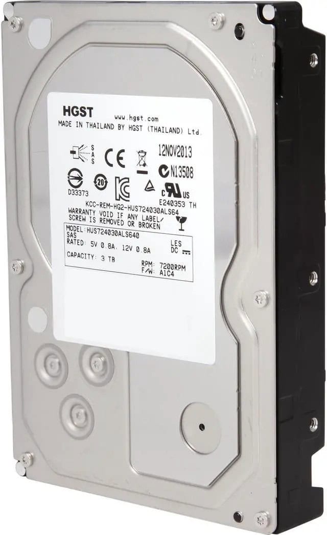 Western Digital HGST Ultrastar 7K4000 HUS724030ALS640 0B26886 3TB 7.2K RPM SAS 6Gb/s 64MB 3.5 Hard Drive (HUS724030ALS640_0B26886) thumbnail