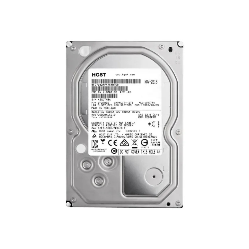 Western Digital HGST Ultrastar 7K6000 HUS726020ALS210 0F22943 2TB 7.2K RPM SAS 12Gb/s 512n 128MB 3.5 ISE Hard Drive (HUS726020ALS210) thumbnail