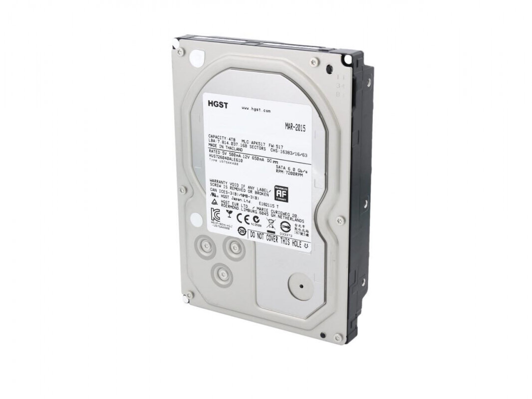 Western Digital HGST Ultrastar 7K6000 HUS726040AL5215 0F22825 4TB 7.2K RPM SAS 12Gb/s 512e 128MB 3.5 TCG-FIPS Hard Drive (HUS726040AL5215) thumbnail