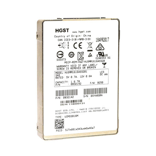 Western Digital HGST HUSMM1616ASS201 1.6TB SAS 12Gb/s 2.5in SSD (HUSMM1616ASS201) thumbnail
