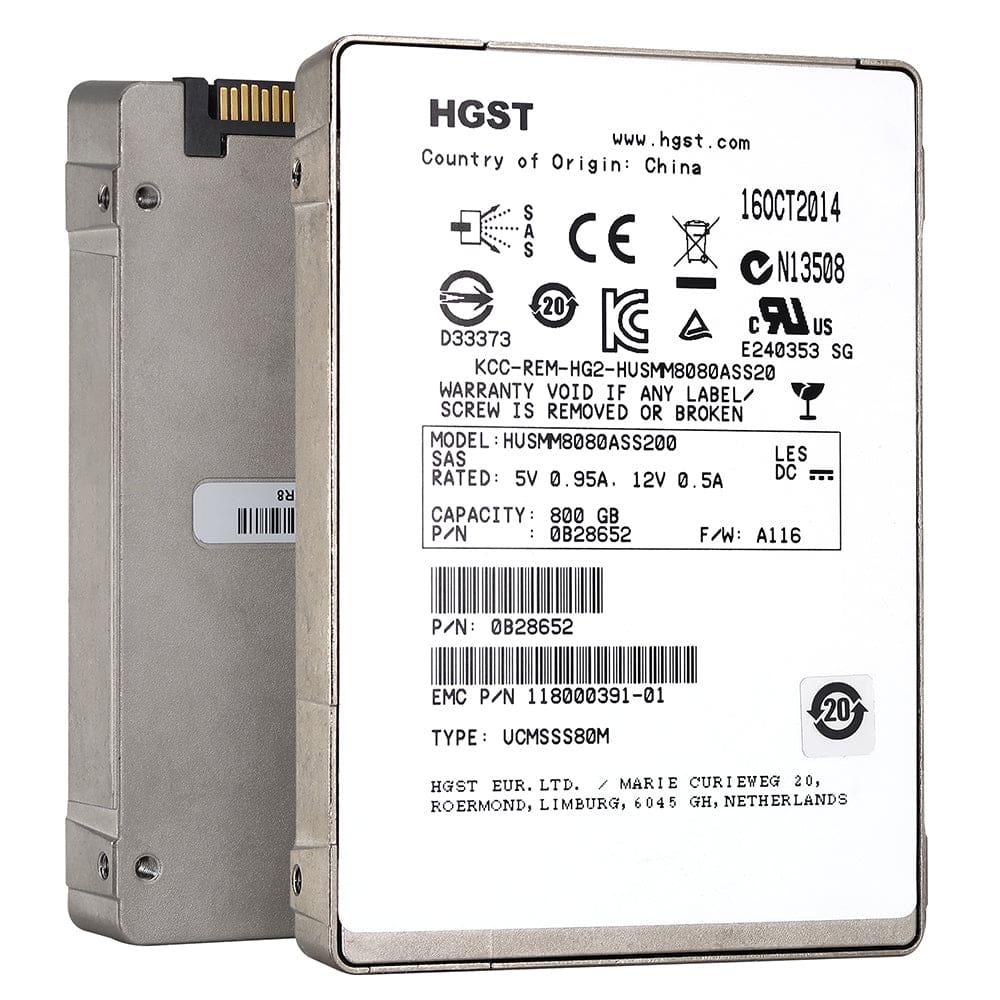 Western Digital HGST SSD800MM HUSMM8080ASS200 0B28652 800GB SAS 12Gb/s Write Intensive MLC 2.5in Solid State Drive (HUSMM8080ASS200) thumbnail