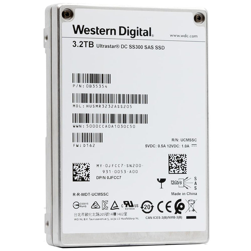 Western Digital Ultrastar DC SS300 HUSMR3232ASS205 JFCC7 3.2TB SAS 12Gb/s 3D MLC TCG-FIPS 2.5in Solid State Drive (HUSMR3232ASS205) thumbnail