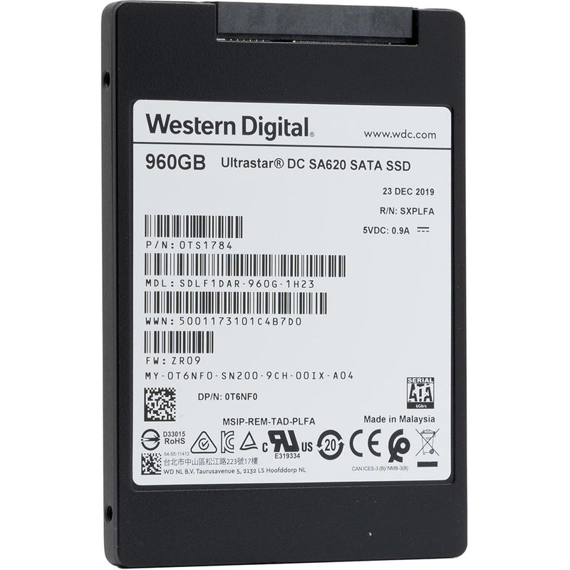 Western Digital Ultrastar DC SA620 SDLF1DAR-960G-1H23 T6NF0 960GB SATA 6Gb/s MLC 2.5in Solid State Drive (SDLF1DAR960) thumbnail