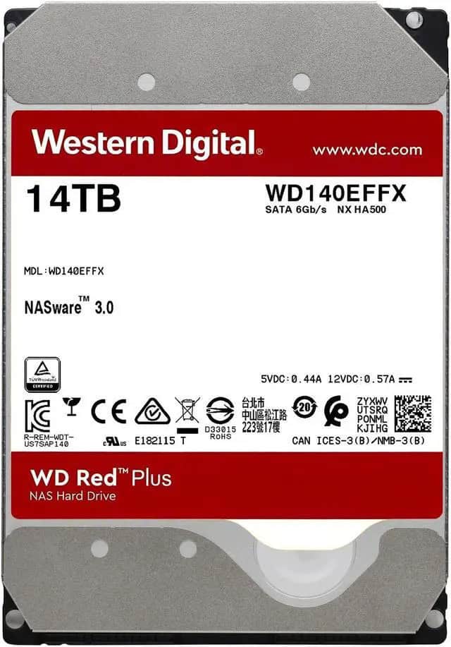 Western Digital WD Red WD140EFFX 14TB 7.2K RPM SATA 6Gb/s 512e 3.5in Hard Drive (WD140EFFX) thumbnail