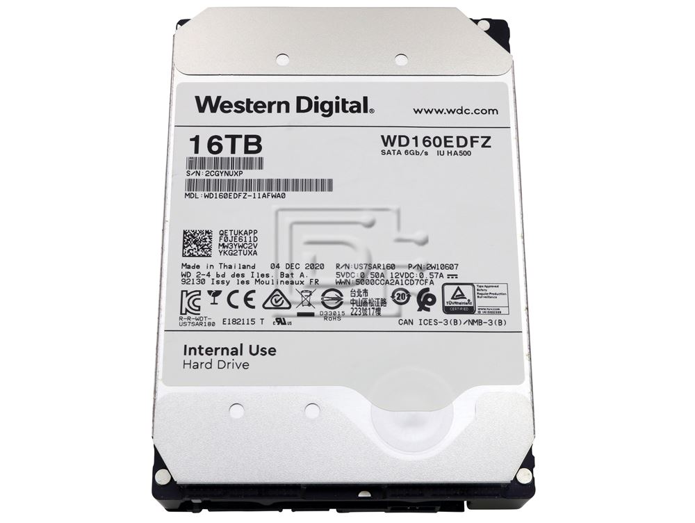 Western Digital WD160EDFZ 16TB 5.4K RPM SATA 6Gb/s 3.5in Hard Drive (WD160EDFZ) thumbnail