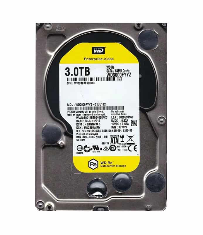 Western Digital Re WD3000FYYZ 3TB 7.2K RPM SATA 6Gb/s 64MB 3.5 Hard Drive (WD3000FYYZ) thumbnail