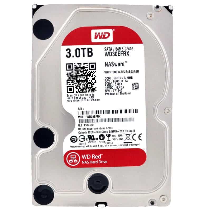 Western Digital Red WD30EFRX 3TB 5.4K RPM SATA 6Gb/s 3.5 Hard Drive (WD30EFRX) thumbnail