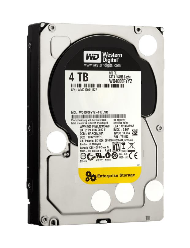 Western Digital Dell / Western Digital RE EX800M WD4000FYYX 4TB 7.2K RPM SATA 6Gb/s 512n 3.5in Hard Drive (WD4000FYYX) thumbnail