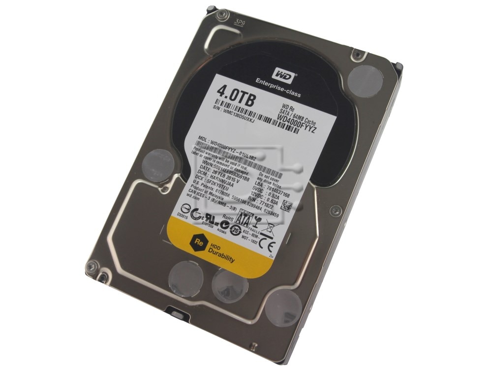 Western Digital Re WD4000FYYZ 4TB 7.2K RPM SATA 6Gb/s 64MB 3.5 Hard Drive (WD4000FYYZ) thumbnail
