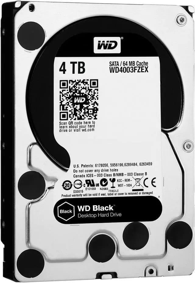 Western Digital Black WD4003FZEX 4TB 7.2K RPM SATA 6Gb/s 64MB 3.5 Hard Drive (WD4003FZEX) thumbnail