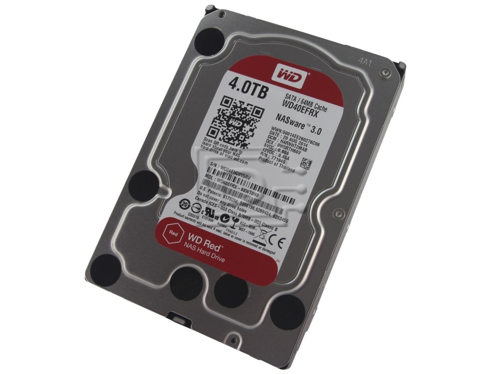 Western Digital Red WD40EFRX 4TB 5.4K RPM SATA 6Gb/s 3.5 Hard Drive (WD40EFRX) thumbnail