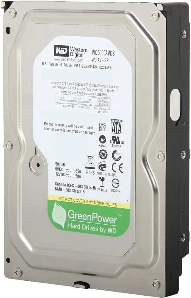 Western Digital AV-GP WD5000AVDS 500GB 7.2K RPM SATA 3Gb/s 32MB 3.5 Hard Drive (WD5000AVDS) thumbnail