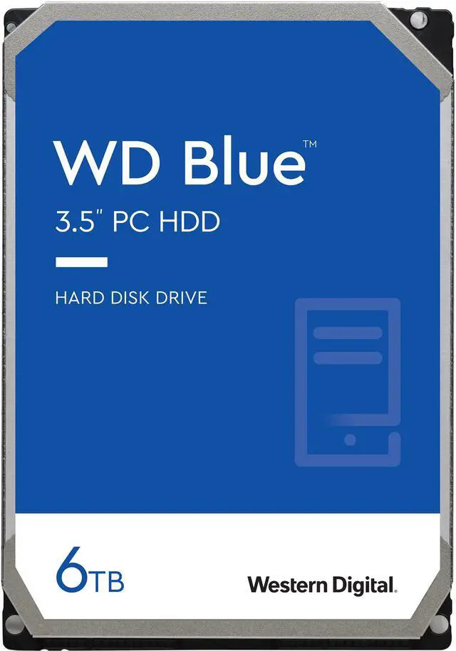 Western Digital Blue WD60EZRZ 6TB 5.4K RPM SATA 6Gb/s 64MB 3.5 PC Hard Drive (WD60EZRZ) thumbnail