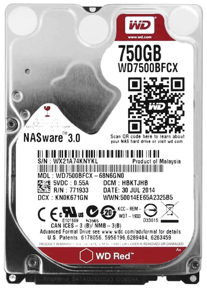 Western Digital Red WD7500BFCX 750GB 5.4K RPM SATA 6Gb/s 3.5 Hard Drive (WD7500BFCX) thumbnail