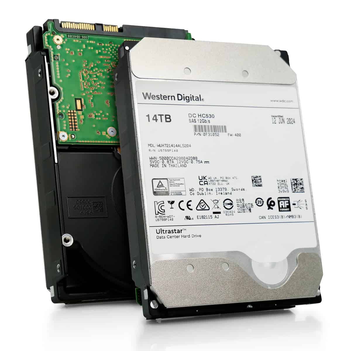 Western Digital Ultrastar DC HC530 WUH721414ALN600 14TB 7.2K RPM SATA 6Gb/s 4Kn Power Disable 3.5in Hard Drive (WUH721414ALN600_PWR) thumbnail
