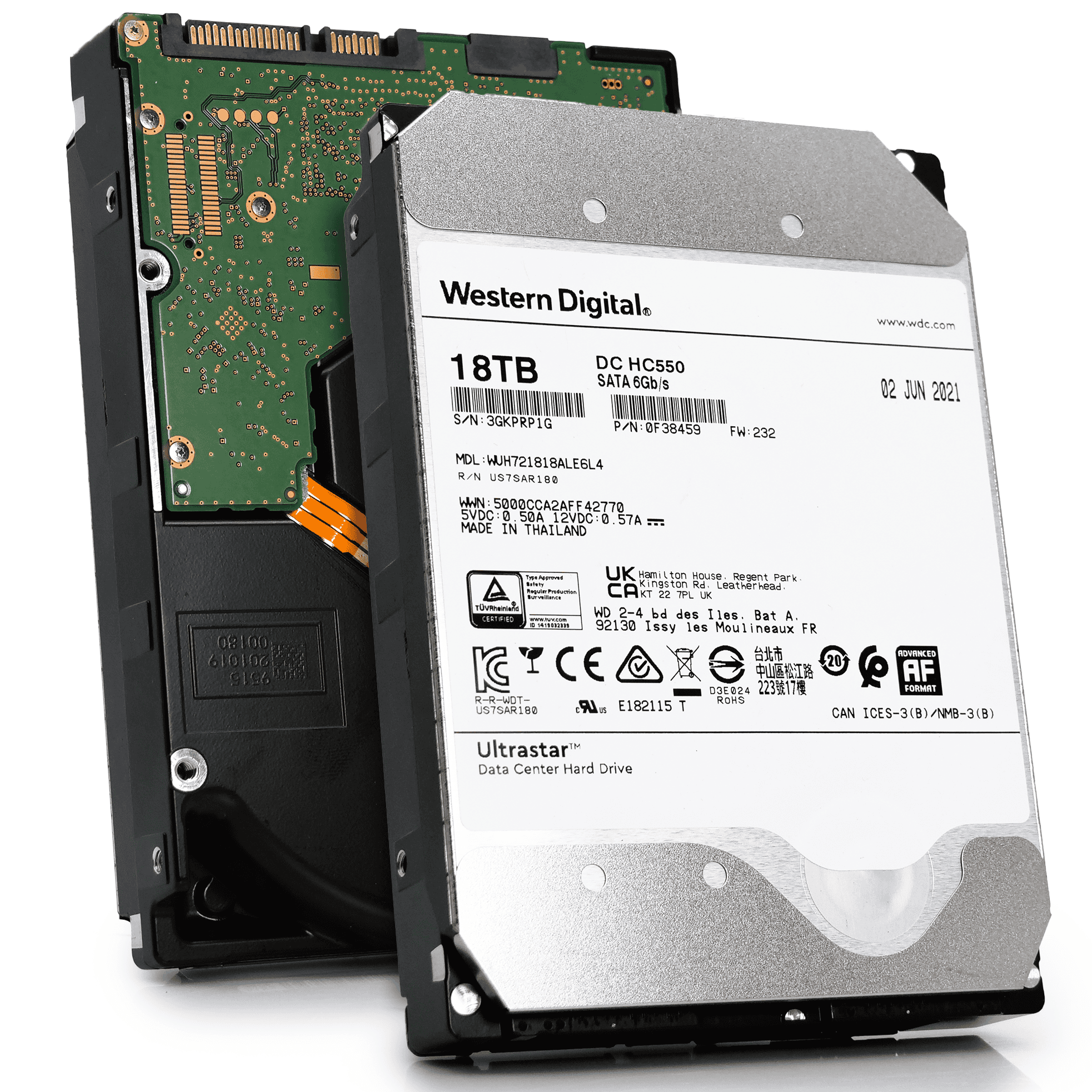 Western Digital Ultrastar DC HC550 WUH721818AL4204 0F38303 18TB 7200 RPM SAS 12Gb/s 3.5in Hard Drive (WUH721818AL4204) thumbnail