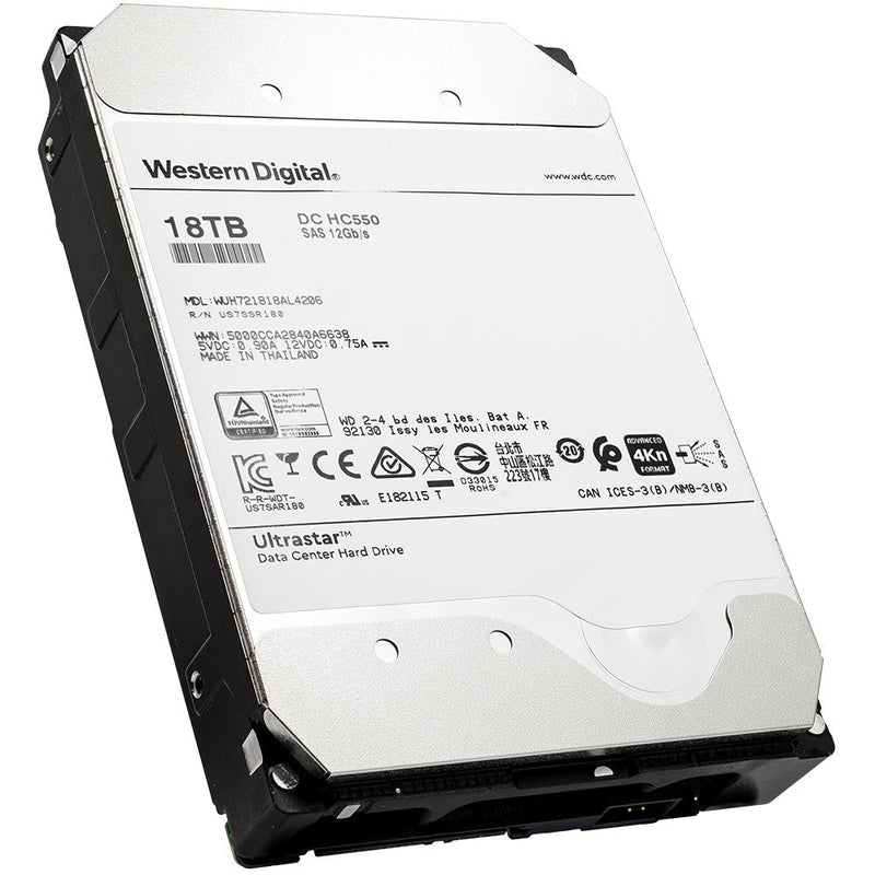 Western Digital Ultrastar DC HC550 WUH721818AL4206 0F38314 18TB 7.2K RPM SAS 12Gb/s 4Kn 3.5in Hard Drive (WUH721818AL4206) thumbnail