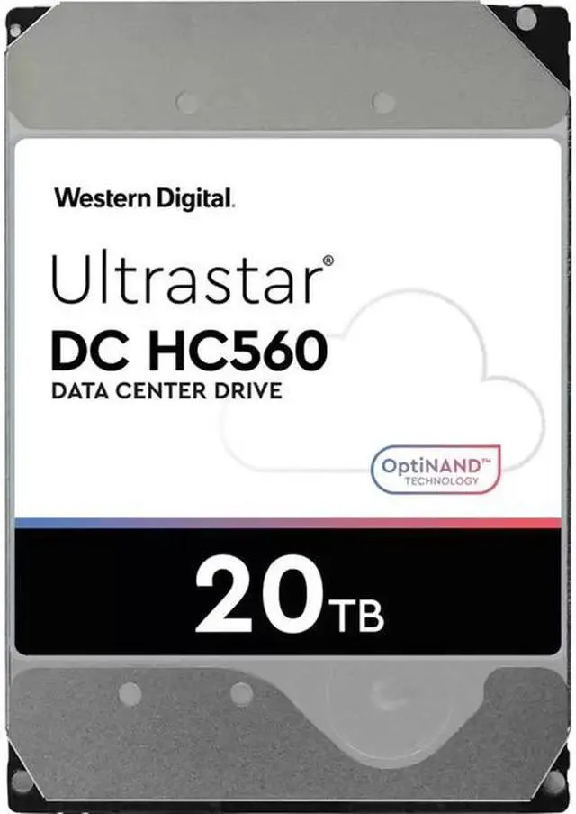 Western Digital Ultrastar DC HC560 WUH722020BLE6L1 0F38785 20TB 7.2K RPM SATA 6Gb/s 512e SED 3.5in Hard Drive (WUH722020BLE6L1) thumbnail