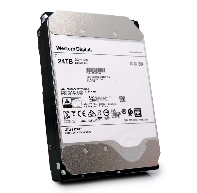 Western Digital Ultrastar DC HC580 WUH722424ALE604 0F62798 24TB 7.2K RPM SATA 6Gb/s 512e 3.5in Hard Drive (WUH722424ALE604-0F62798_PWR) thumbnail