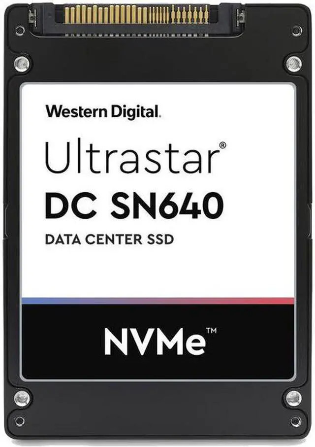 Western Digital Ultrastar DC SN640 WUS4CB064D7P3E3 0TS1955 6.4TB 2 DWPD PCIe Gen 3.1 x4 4GB/s 3D TLC U.2 NVMe 2.5in SSD (WUS4CB064D7P3E3) thumbnail