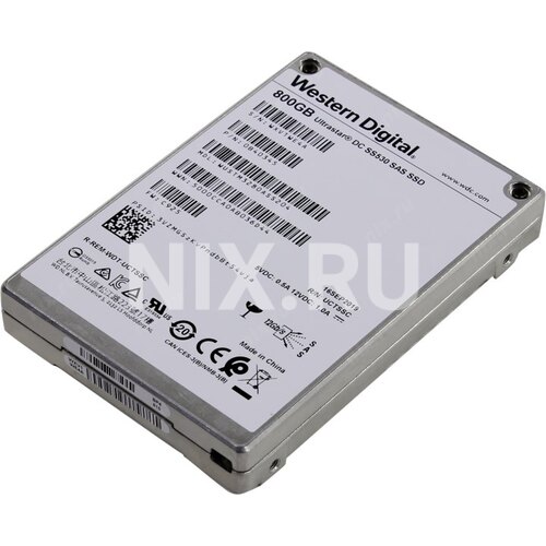 Western Digital Ultrastar DC SS530 WUSTM3280ASS204 0P40432 800GB 10 DWPD SAS 12Gb/s 3D TLC 2.5in SSD (WUSTM3280ASS204) thumbnail
