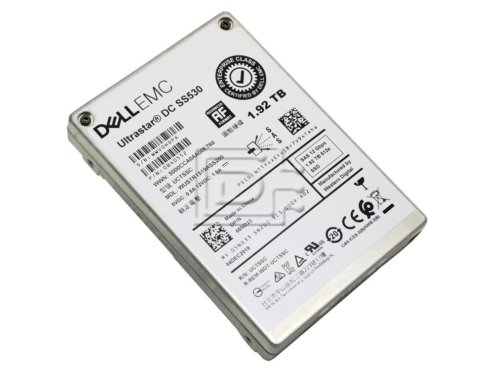Western Digital Ultrastar DC SS530 WUSTR1519ASS200 1.92TB 1 DWPD SAS 12Gb/s 3D TLC 2.5in Solid State Drive (WUSTR1519ASS200) thumbnail