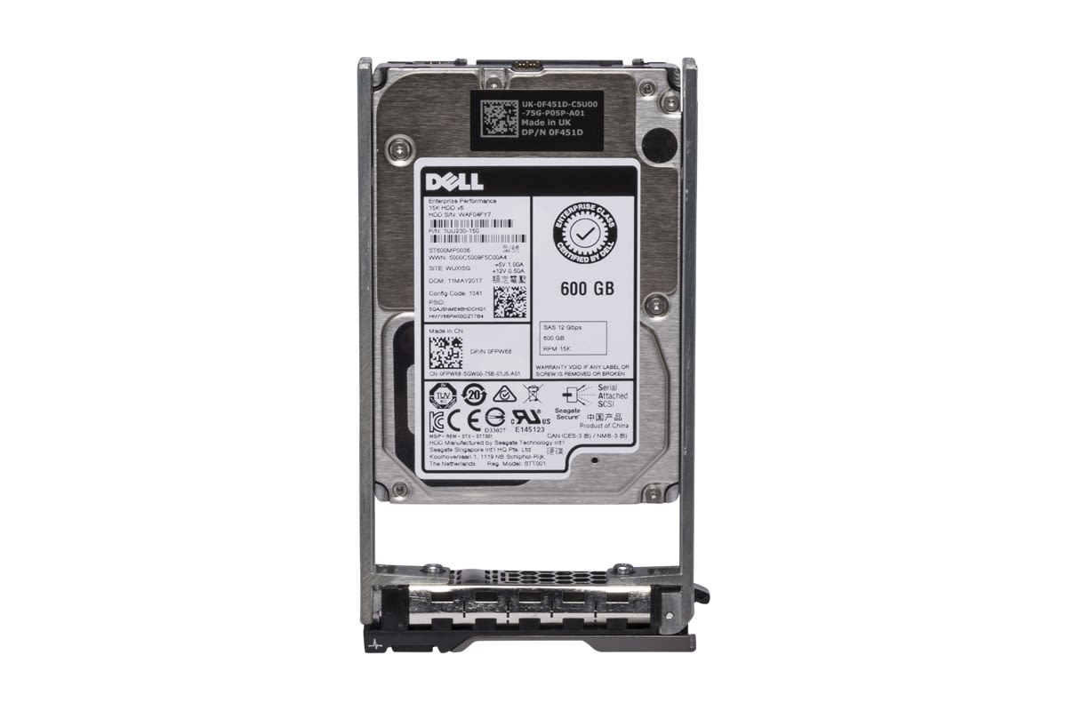 Dell 600GB 15K 2.5 SAS 12G F451D (F451D-RFB) thumbnail