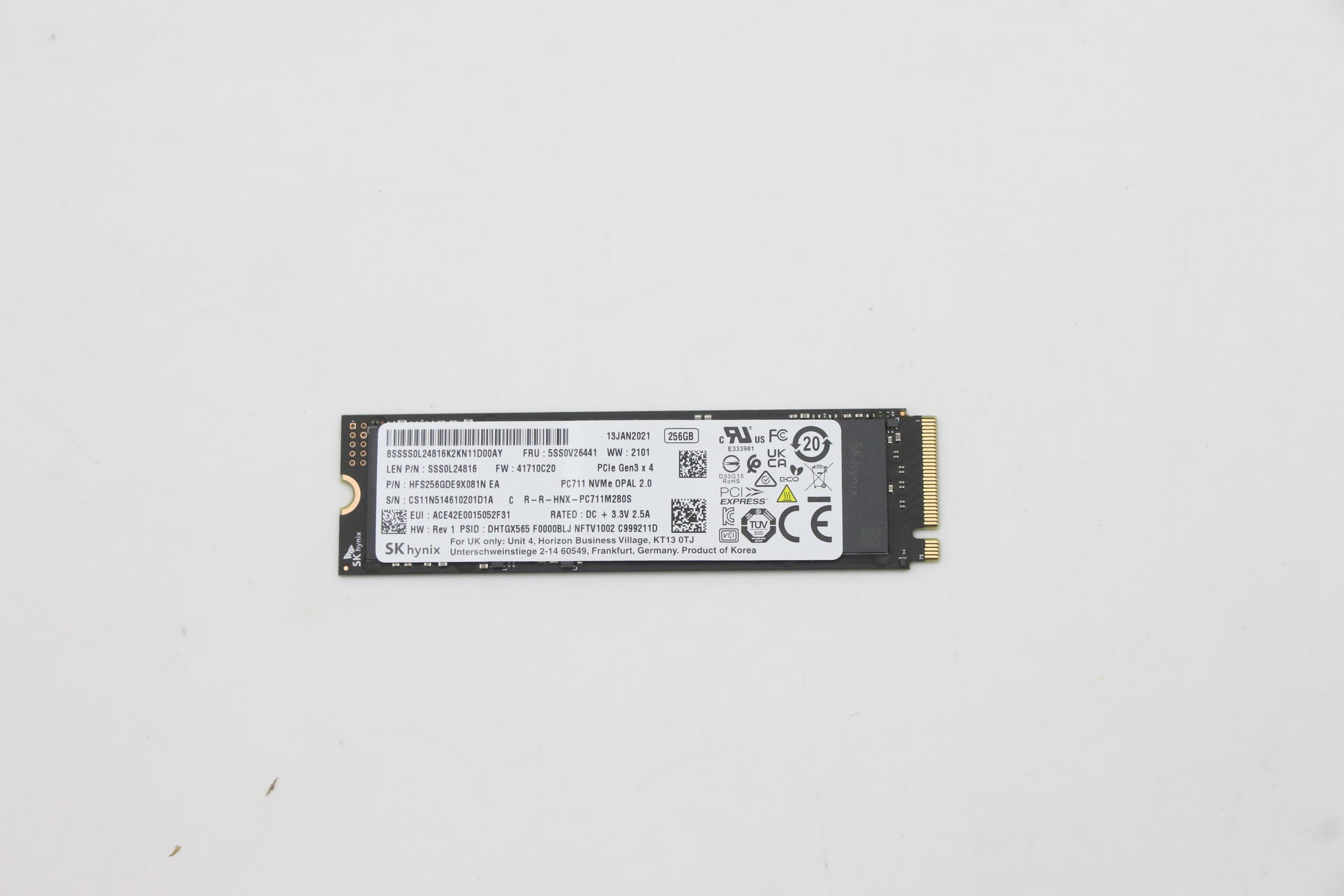 Lenovo 5SS0V26441 internal solid state drive 256 GB M.2 PCI Express 3.0 (5SS0V26441) thumbnail