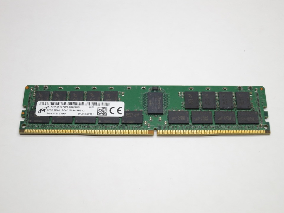 Micron DDR4 RDIMM STD 32GB 2RX4 3200 (MTA36ASF4G72PZ-3G2E7) thumbnail