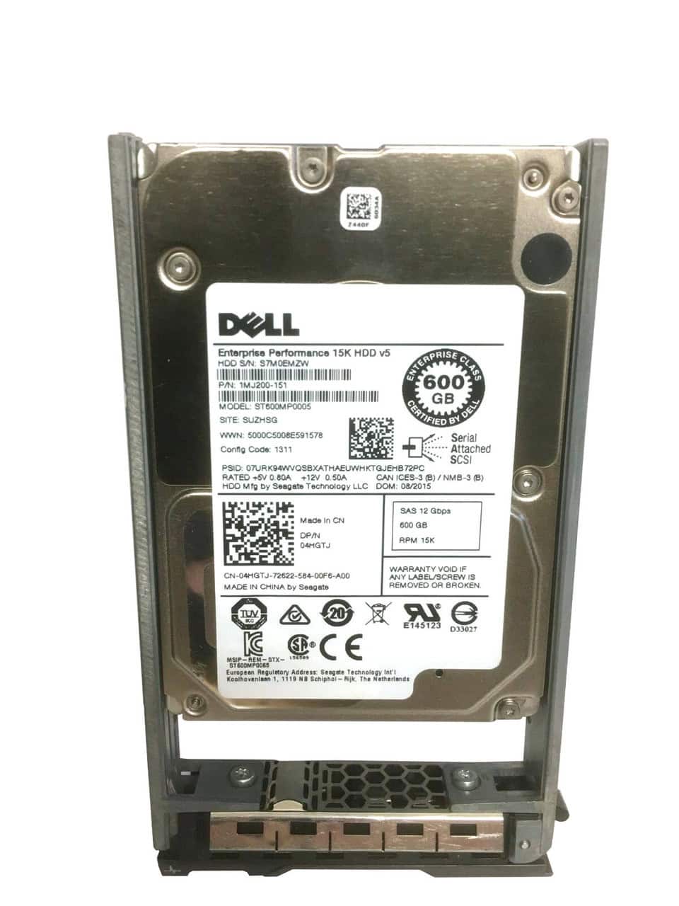 Dell 600GB 15K 2.5 SAS 12G EQL (3WRV9-EQL-RFB) thumbnail