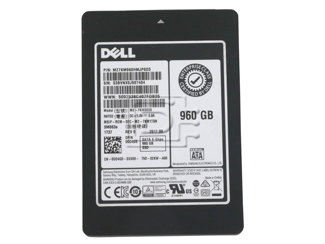 Dell 960GB SSD SATA Mix used 6Gbps (9PTC2-RFB) thumbnail