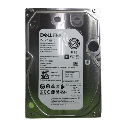 Dell 8TB HDD 7.2K 512e SAS12 3.5 (FG4YY-RFB) thumbnail