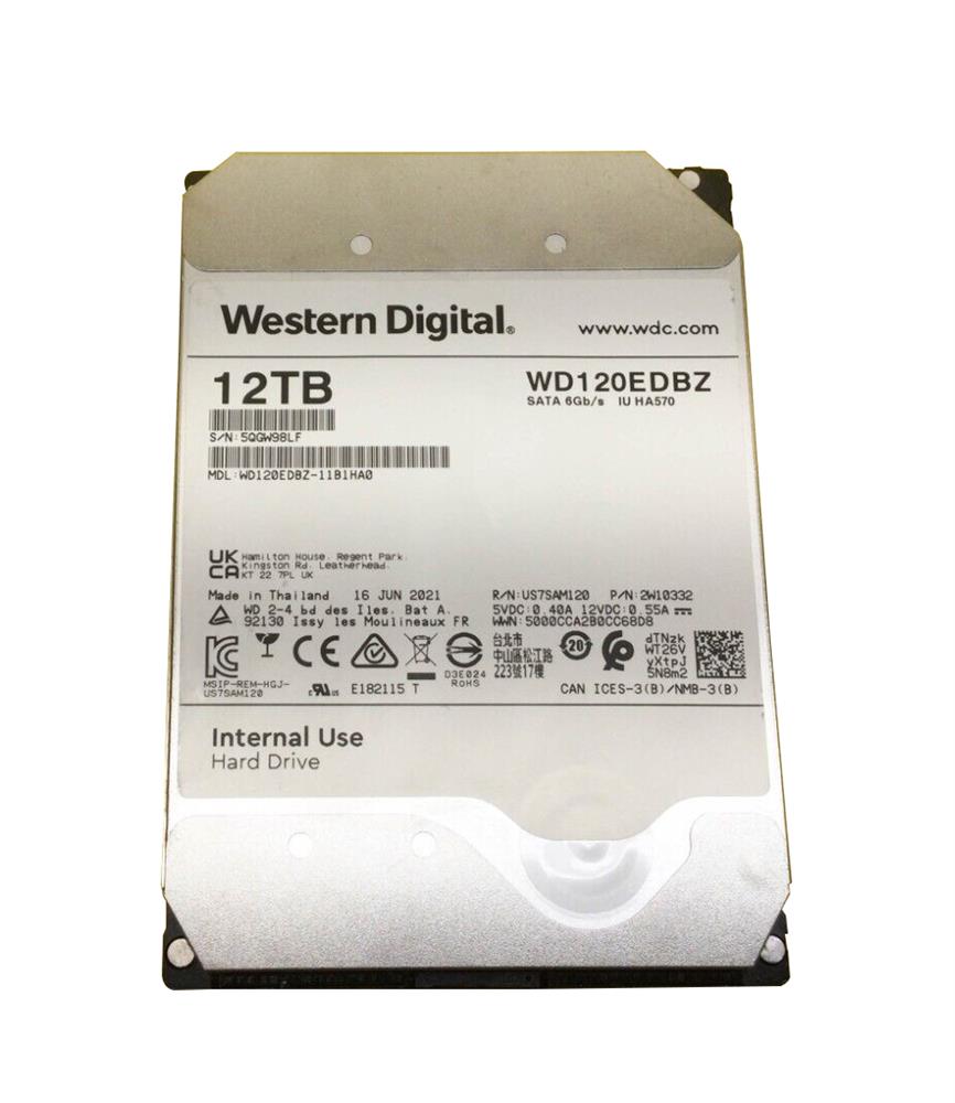 Western Digital IU HA570 WD120EDBZ-11B1HA0 12TB 7.2K RPM SATA 6Gb/s 512e 256MB 3.5in HDD (WD120EDBZ) thumbnail