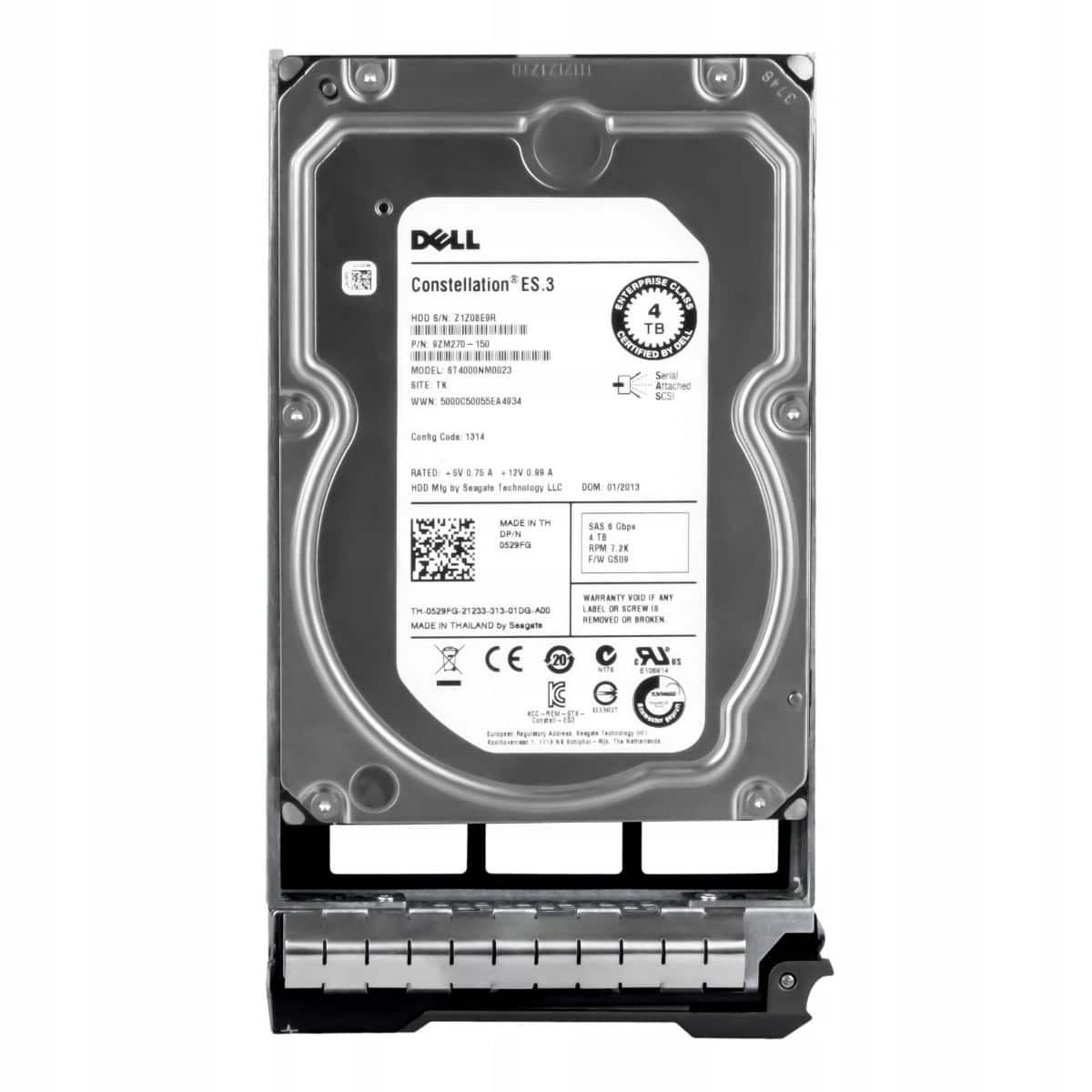 Dell 4TB 7.2K 3.5 SATA 6G D4WVF (D4WVF-RFB) thumbnail