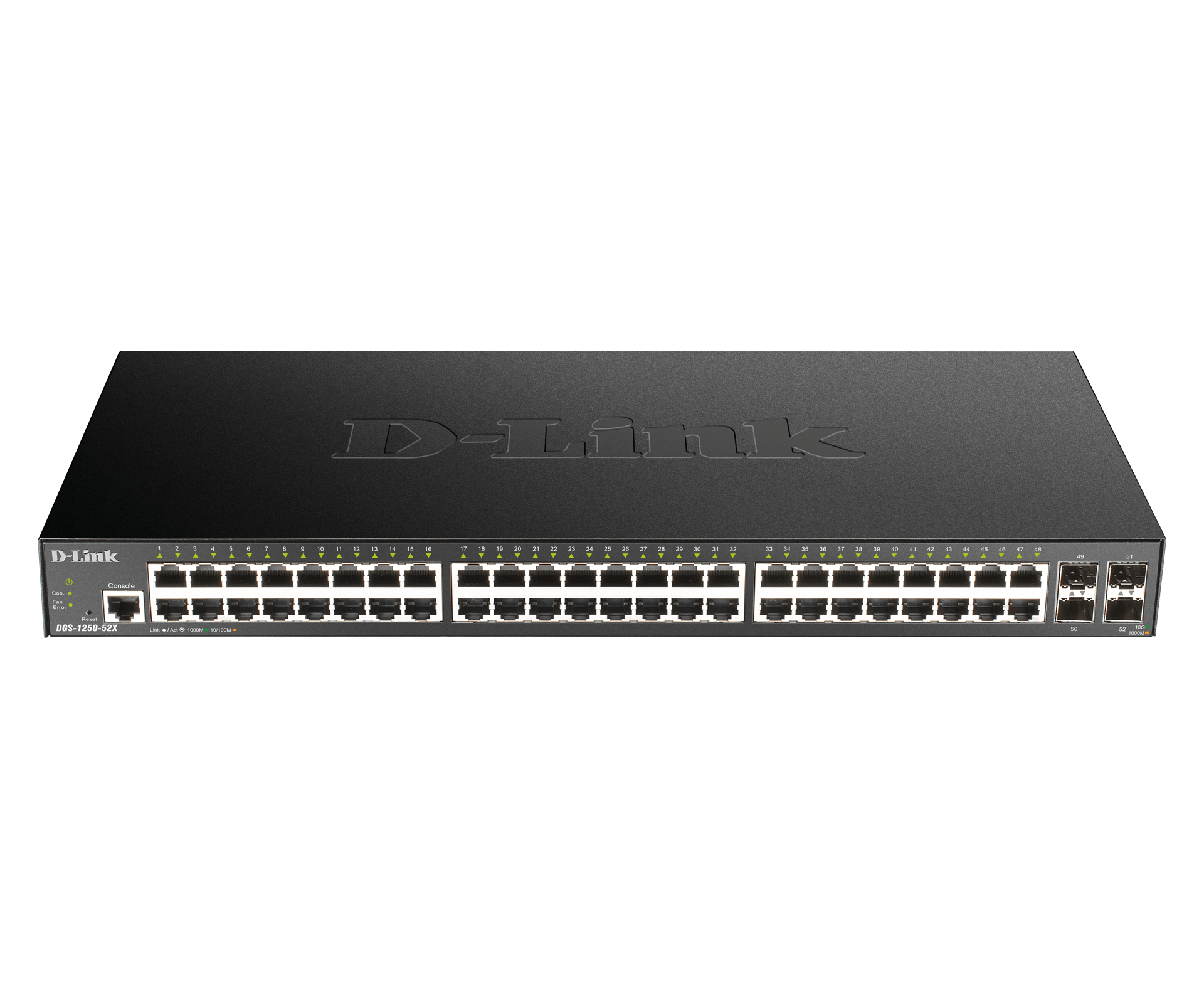 D-Link DGS-1250-52X netwerk-switch Managed L3 Gigabit Ethernet (10/100/1000) Zwart (DGS-1250-52X) thumbnail