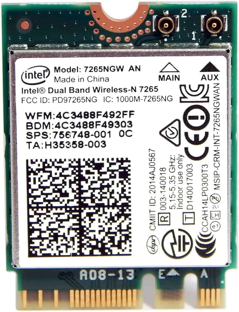 HPI Network Adapter- Intel Dual Band Wireless 7265AN (756748-001) thumbnail