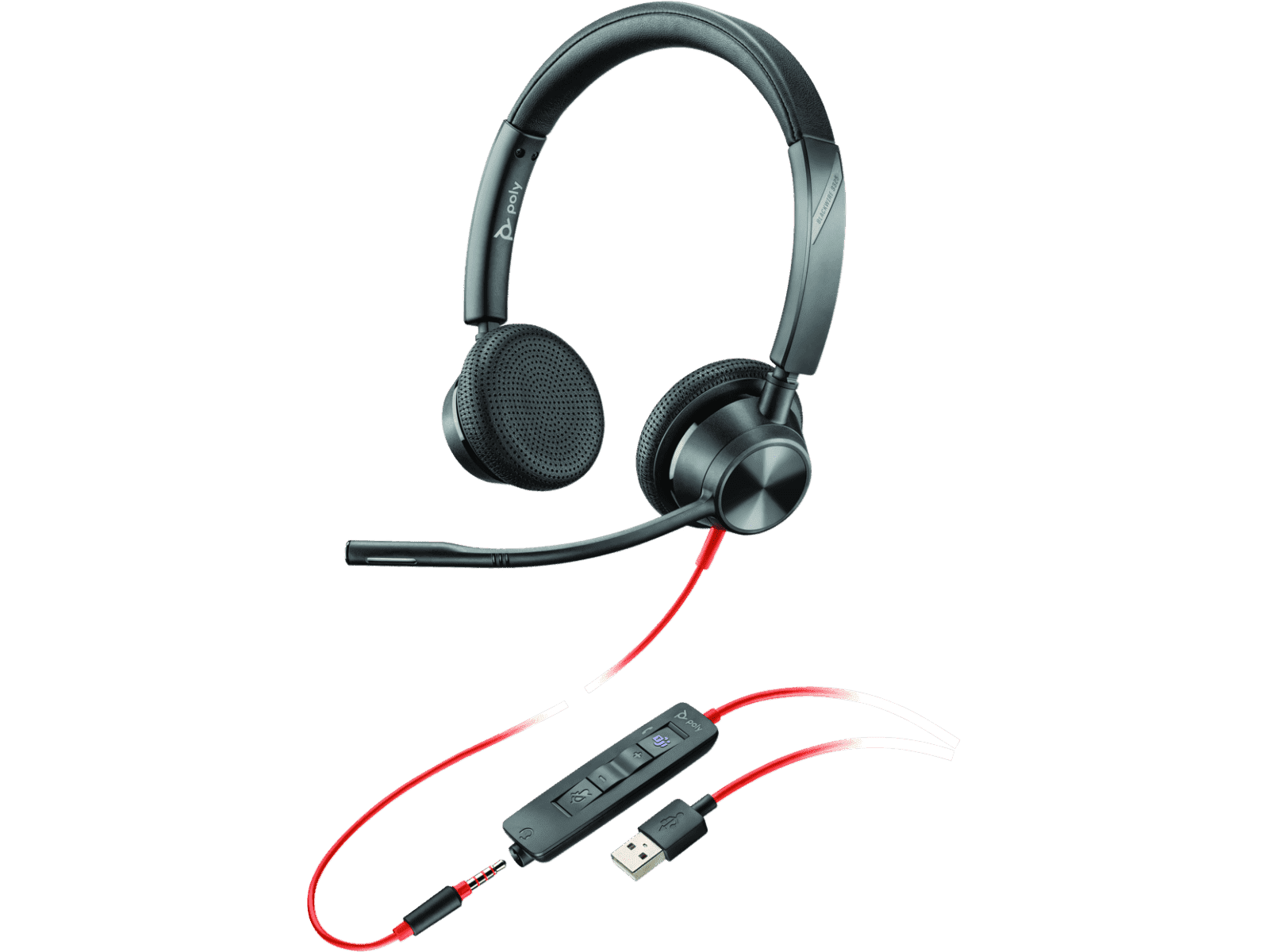 HP Poly Blackwire 3300 Series 3325 Stereo Headset On-Ear (76J21AA) thumbnail