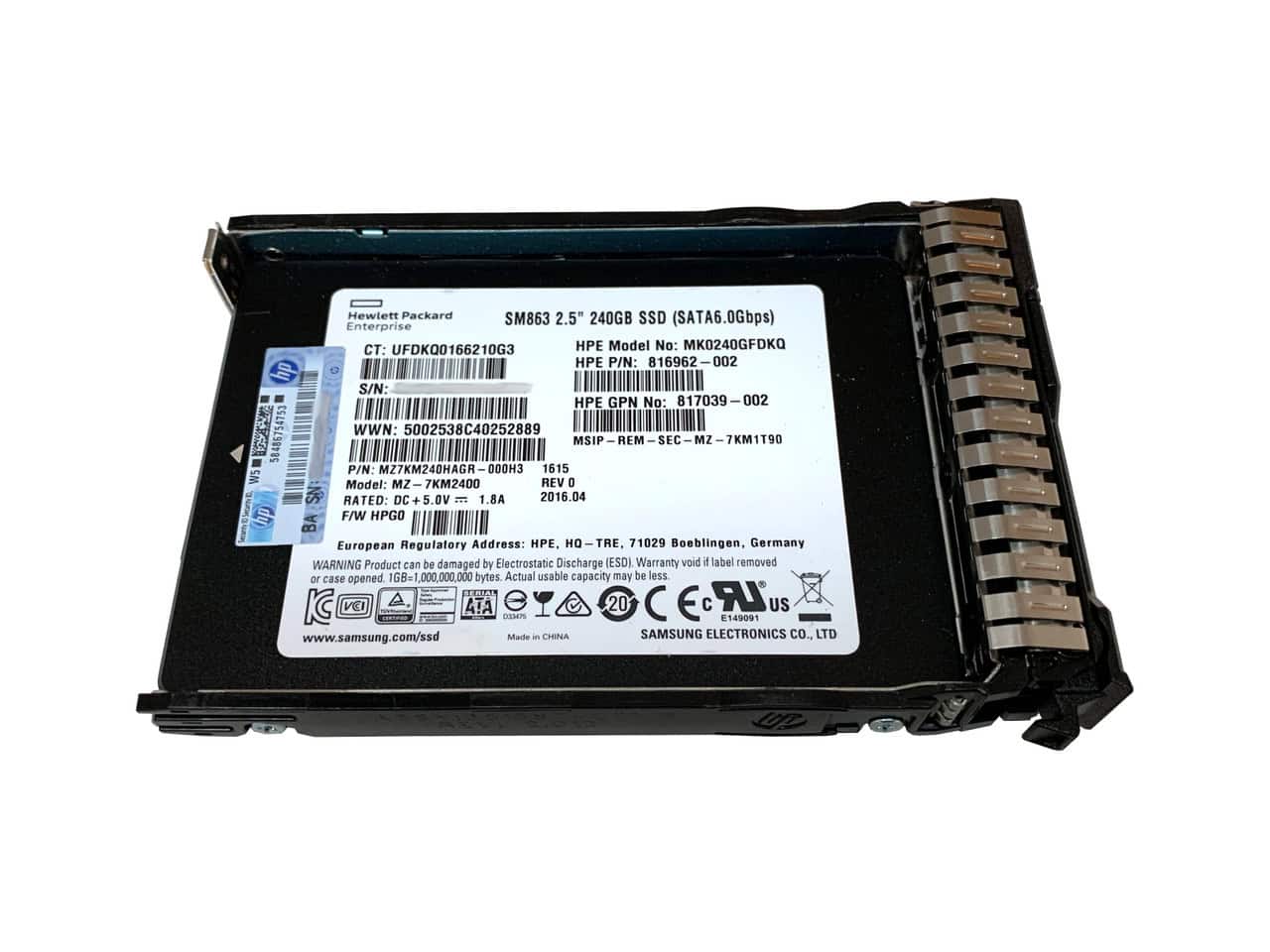 HP Mixed Use-3 240GB SATA 6Gb/ s (816975-B21) thumbnail