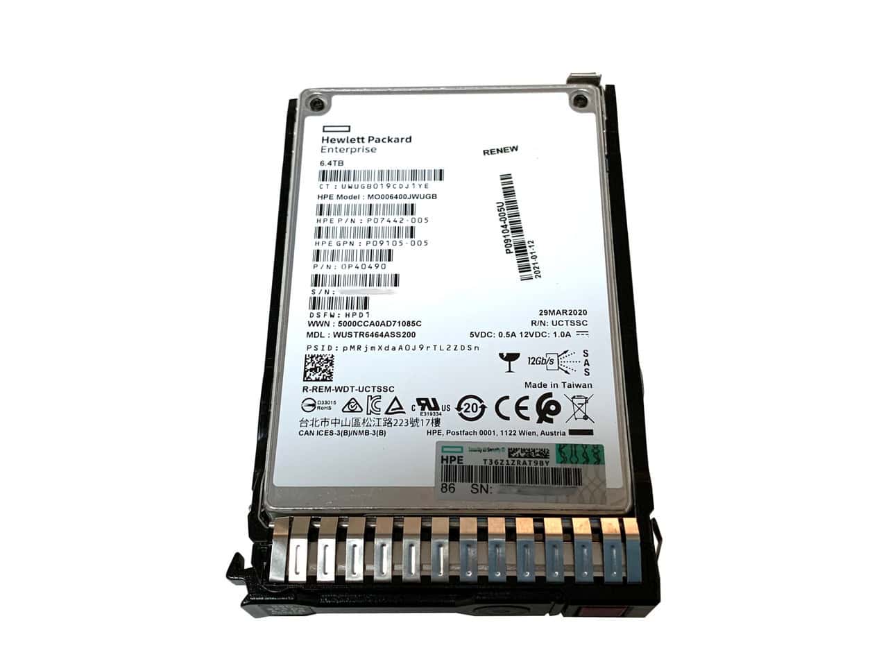 HP HDD 6.4TB SAS SSD (P09096-B21-RFB) thumbnail