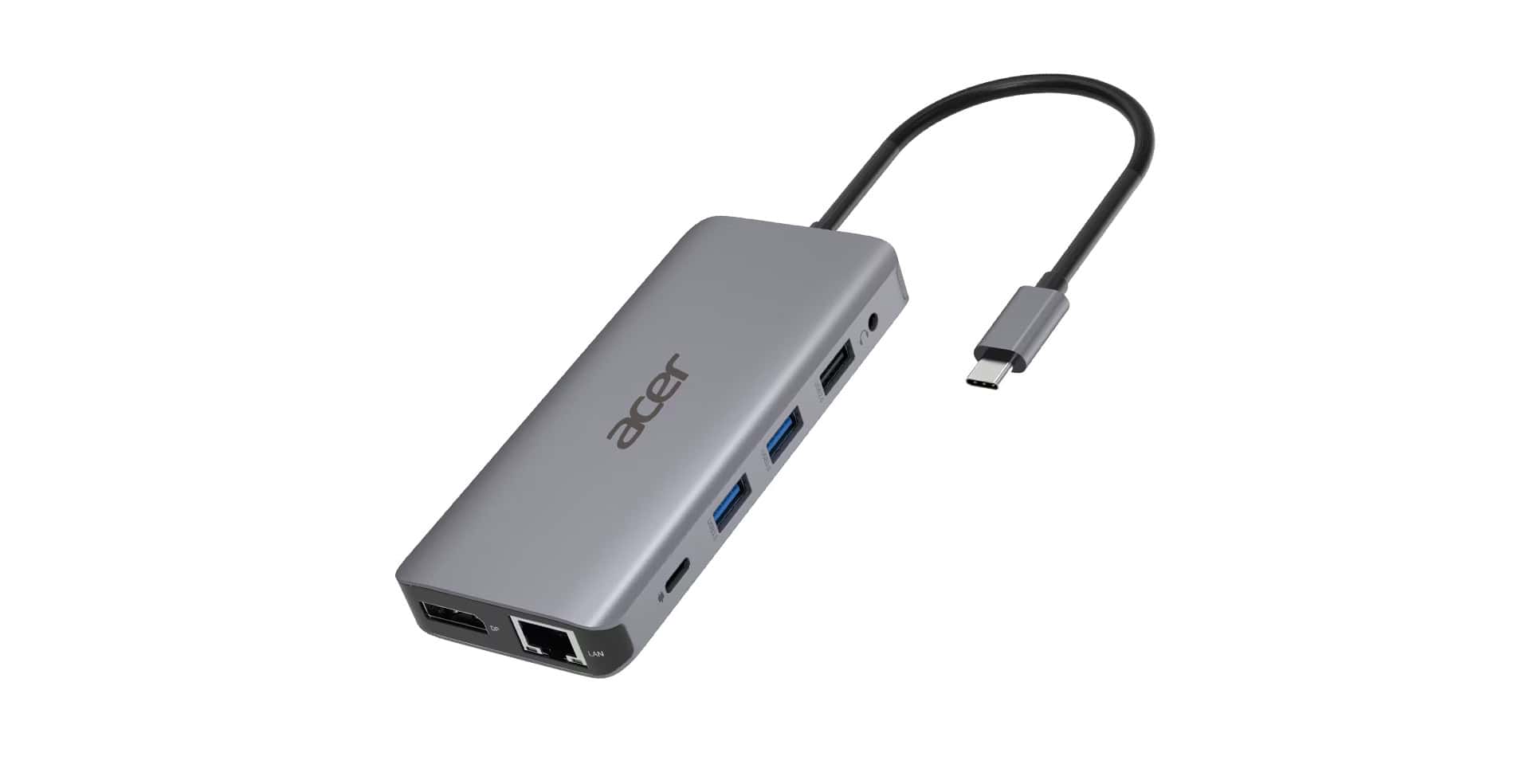 Acer 12-in-1 Type-C Dongle Bedraad USB 3.2 Gen 1 (3.1 Gen 1) Type-C Zilver (HP.DSCAB.009) thumbnail