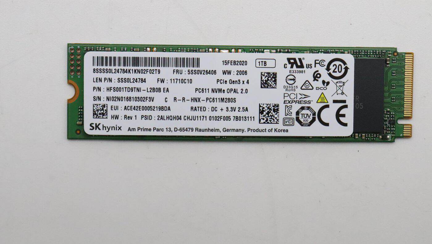 Lenovo 1TB M.2 2280 PCIe3x4 SKH OPAL (5SS0V26406) (5SS0V26406) thumbnail